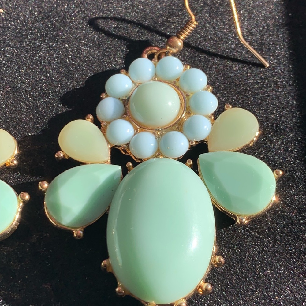 Goldtine earrings mint and aqua - Picture 3 of 4